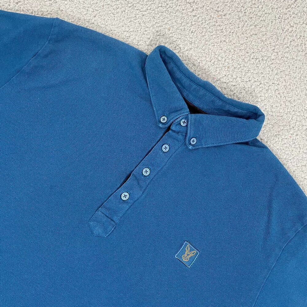 Rare‎ Rabbit Polo Men L Blue Short Sleeve Shirt